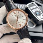 Perfect Replica IWC Portofino Silver Face Rose Gold Case 40 MM Automatic Watch